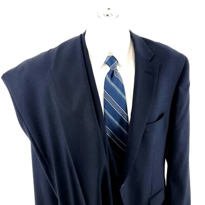 Pronto Uomo Platinum Wool 2 Button 2 Piece Suit 42S Blue 39/30 Flat Front Mid Ri - Image 1 of 4