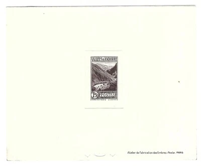 Andorra Fr. Troquel grande a prueba Scott No. 53 NGAI Foto 1 de 2