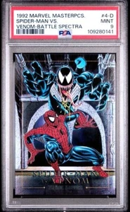 1992 Marvel Masterpieces Battle Spectra #4-D Spider-Man vs Venom PSA 9 MINT! - Picture 1 of 2