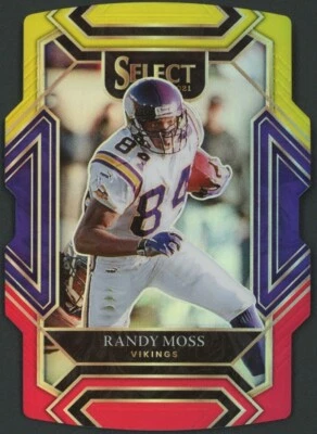 2021 Panini Select Randy Moss #237 Club Level Yellow & Red Die-Cut - Image 1 of 2