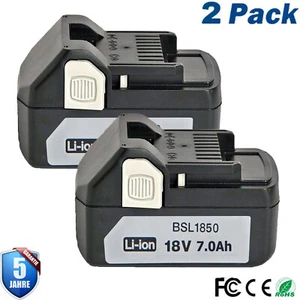 2x 18V Battery For Hitachi 7.0Ah BSL1850 BSL1840 BSL1830 BSL1815X 330139 Li-ion - Picture 1 of 12
