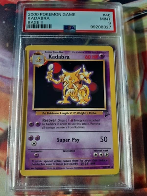 2000 Pokemon Base Set 2 Kadabra #46 Uncommon PSA 9 Mint - Image 1 of 2