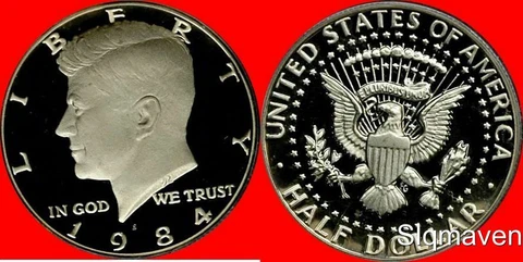 1984 S Kennedy Half Dollar Deep Cameo Gem Proof Cover