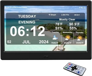 Digital Alarm Clock with Date and Time for Elderly Digital Calendar - Black - Picture 1 of 4