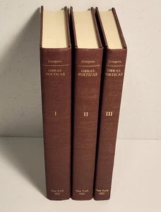 Vintage Obras Poeticas 1- 3 1921/1970 Hardcovers D. Luis De Gongora Tomo Primero - Picture 1 of 16