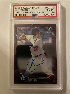 2016 Bowman Chrome Will Smith AUTO Purple Refractor 161/250 ROOKIE RC PSA 10 SSP - Image 1 of 2