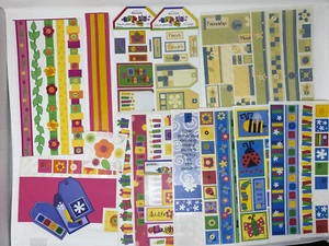 Pebbles Lot 15 Sticker Sheets 12" Border Tags Samplers Baby Boy Girl Bees Snow - Picture 1 of 4