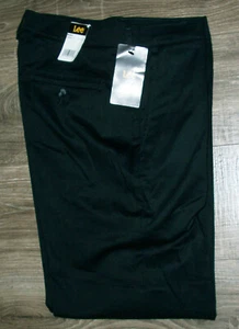 LEE Relaxed Fit Total Freedom Comfort Stretch Black Khaki Pants NWT 34x30 $58 - Picture 1 of 5