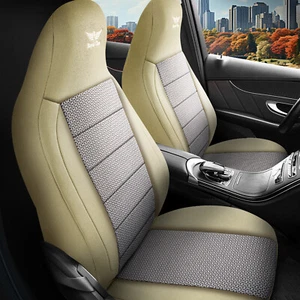 Fundas Asiento Coche Fiat Ducato en Beige-Gris Pilot 15.2 - Imagen 1 de 5