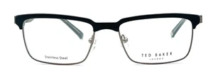 AUTHENTIC & NEW - TED BAKER - B351 BLK 58/19/155 - BLACK GUN - EYEGLASSES & CASE - Picture 1 of 2