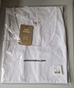 Cotton Traders Ladies Vest Top, White, Size M - Picture 1 of 3