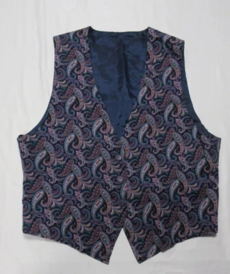 Chaleco de cachemira hecho a mano para mujer (talla: L) azul, púrpura Foto 1 de 4