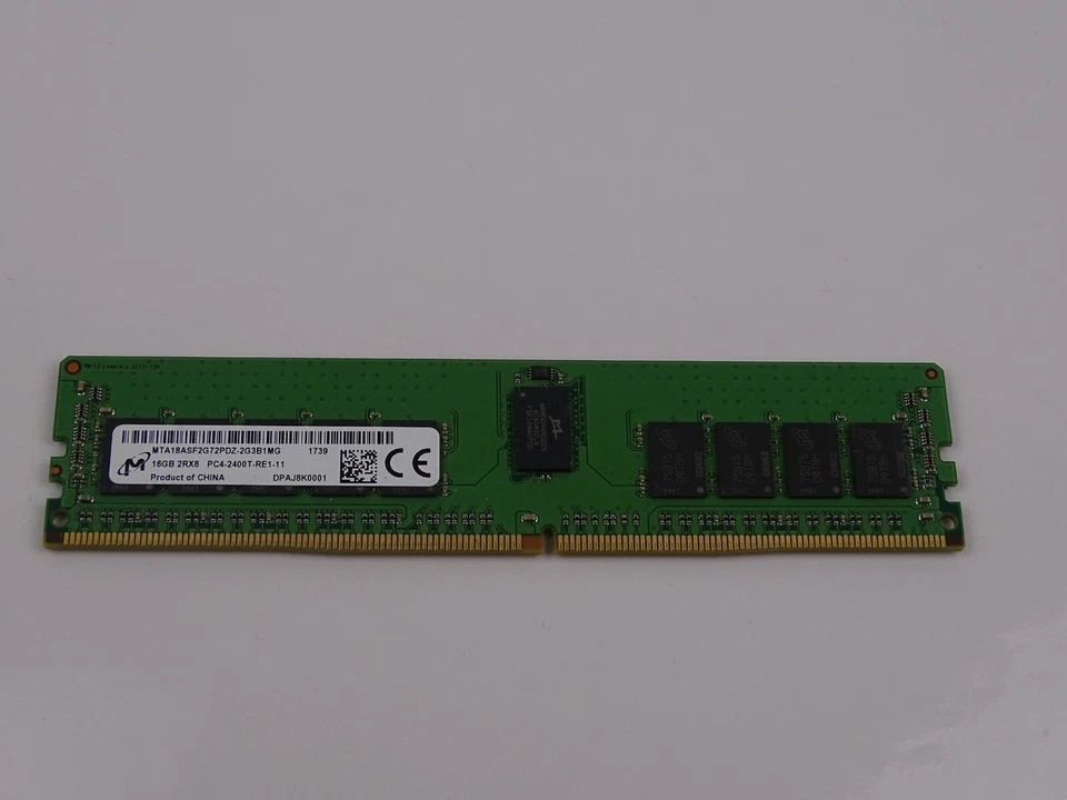 Micron 16GB PC4-2400 DDR4 ECC Memory MTA18ASF2G72PDZ-2G3 SERVER Memory - Image 1 of 4
