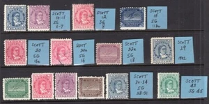 Cook Islands 1893-1918 Queen & Torea Types 14 Stamps See Scan For Scott + SG #'s - Picture 1 of 1