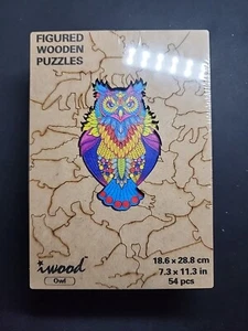 Puzzle Gufo Legno Puzzle per Adulti Legno Puzzle Gufo Forma Animale 54p - Foto 1 di 4