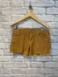 Pantalones Cortos Mother S.N.S Little Bit Country Pana Mostaza Deshilachados Talla 28 - Imagen 1 de 6