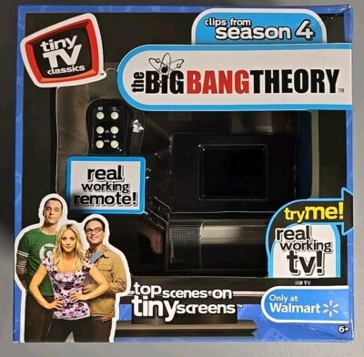 Big Bang Theory Tiny TV Classics Real Working TV + Remote New In Package - Image 1 of 4