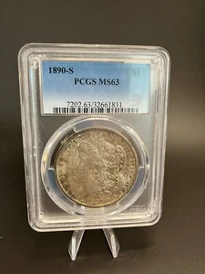 1890 S Morgan Dollar - schöne Tönung!! - Bild 1 von 2