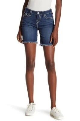 True Religion Womens Jayde Mid Rise Classic Denim Short Size 23 $159 - Image 1 of 4