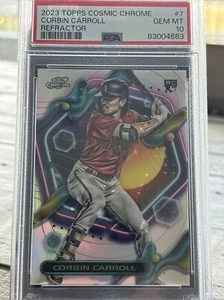 2023 Topps Cosmic Chrome Corbin Carroll RC Refractor #7 PSA 10 GEMA COMO NUEVO NOVATO - Imagen 1 de 3