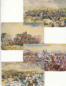 Trade cards set of 10 various military units with insignia and details on back - Imagen 1 de 6