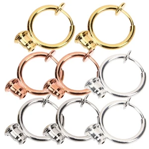 8 Stck. Ohrring Konverter Herstellung Zubehör Konverter durchbohrt zum Clip - Bild 1 von 10