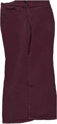 EUC WOMENS NYDJ MARILYN STRAIGHT HIGH RISE JEANS-SIZE 14 PETITE-PLUM - Image 1 of 2