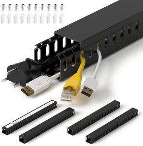 Cable profesional para rack de servidores 63 pulgadas (4X L15,7 pulgadas) 1,4 H x 1,6 W (4 piezas), negro - Imagen 1 de 7