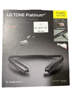 LG Tone Platinum+ Black Neckband Headset HBS-1125 Open Box - Image 1 of 3