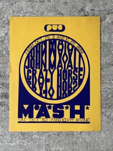 1971 Concert Poster JOHN MAYALL + CRAZY HORSE - MASH - Irvine 17-1/2" x 14" - Picture 1 of 7