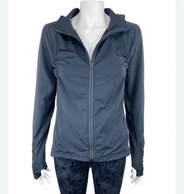 Athleta Half Mile Jacket Ruched  With Thumb Holes Gray Size Small - Image 1 of 4