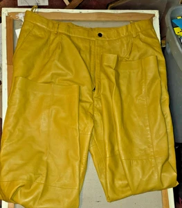 Herren gelbe Kunstlederhose Bagazio Gr. 40 siehe Beschreibung - Bild 1 von 9