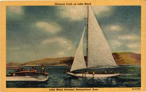 Lusthandwerk am Lake Mead Nevada Leinen Postkarte Wüste Souvenir Angebot - Bild 1 von 2