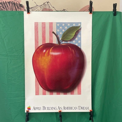 Vintage 80s Apple "Building An American Dream" Poster Giusti Rare! 24x36" - Image 1 of 4