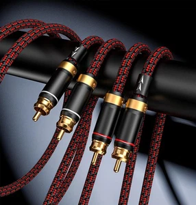 HIGHEND-Stereo-Cinchkabel 2 x 1,5 m NF-Kabel hochwertig Cinchkabel - Bild 1 von 5