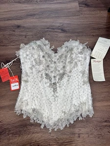 NWT Farage Paris Destiny Ivory Wedding Bodice Corset Swarovski Crystal 10 $2780 - Picture 1 of 11