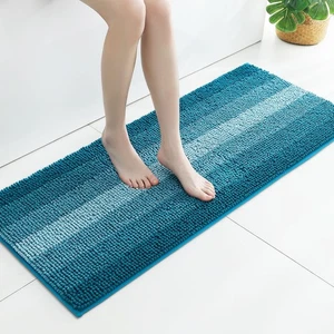 Long Bathroom Rugs Luxury Chenille Bath Mat Small Non Slip Shower Rug and Bat... - Picture 1 of 7