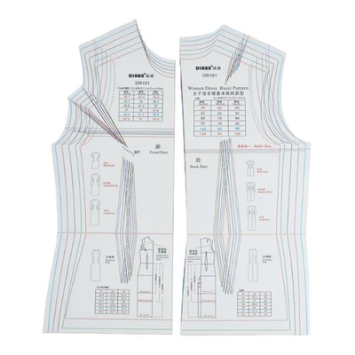 2x Fashion Drawing Template Ruler Dresses Making Tailors Designers Clothing - Image 1 of 4