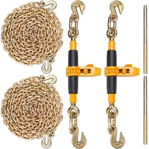 VEVOR Chaîne d'Arrimage Tendeur à Cliquet G80 0,8-0,9 cm Charge 3220 kg Lot de 2 - Imagen 1 de 12