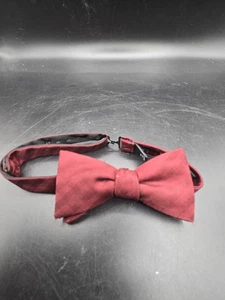 J Ferrar Bow Tie Polyester Burgundy Pre Tied Formal Tuxedo - Picture 1 of 9