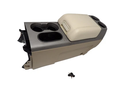 04-08 Ford F150 Dash Connected Center Console Cup Holder Storage Floor Shift Tan - Изображение 1 из 4
