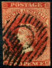 SOUTH AUSTRALIA 1858 - 2d ORANGE-RED GU SG 7 Cv £80 [D0324]