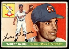 1955 Topps Spook Jacobs Kansas City Athletics #61