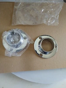 Pair of New Knape & Vogt 764CHR 1 5/16" Closed Wall Mount Flange for Closet Pole - Picture 1 of 2