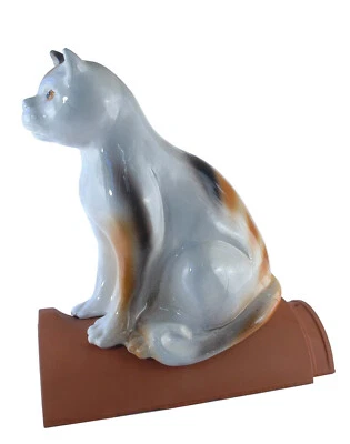 Dachschmuck | Firstschmuck | Firstfigur | Katze bunt glasiert - Bild 1 von 4
