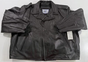 NEW MENS TAYLOR'S LEATHERWEAR PITTSBURGH LEATHER MOTORCYCLE JACKET 3XL LONG - Picture 1 of 7