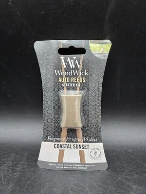New WoodWick Coastal Sunset Auto Reeds Starter Kit Hanging Air Freshener YCC
