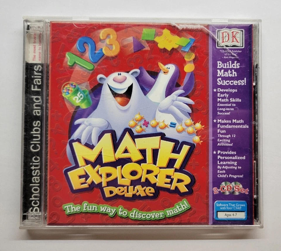 Math Explorer Deluxe (PC CD-ROM, 2001, DK Software, 2 Disc Set) - Image 1 of 2
