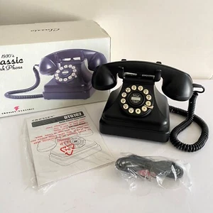 Crosley Kettle Classic Desk Phone Retro Push Button Black DT6103 - Picture 1 of 15