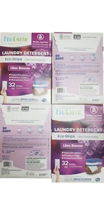 LOTTO DI 4 - Tru Earth Eco-Strips Detersivo per bucato 32 x 4 128 strisce carichi NUOVO!! - Foto 1 di 3